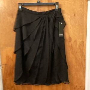 Adrianna Papell Evening Essentials Black Chiffon Skirt